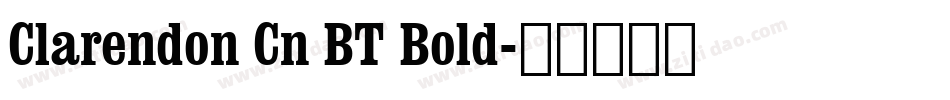 Clarendon Cn BT Bold字体转换